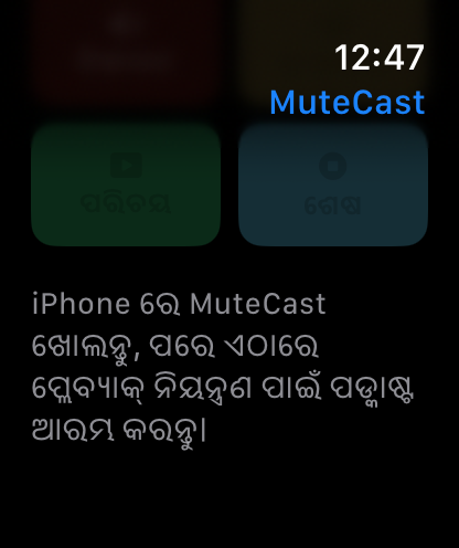 MuteCast Apple Watch screenshot 8: watch 46 sync
