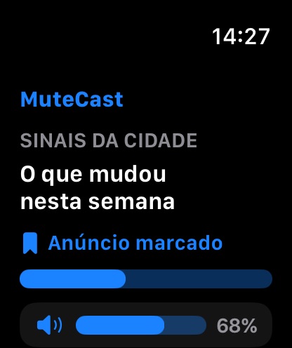 MuteCast watchos App Store screenshot 1