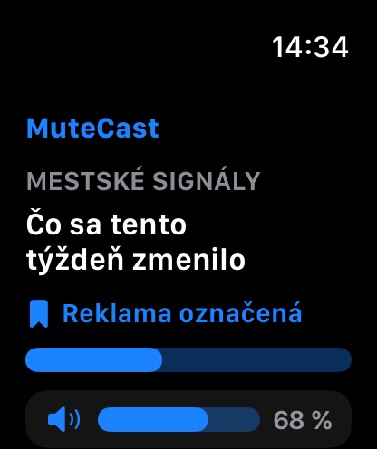 MuteCast watchos App Store screenshot 1