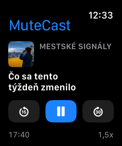 MuteCast Apple Watch screenshot 1: watch 46 main