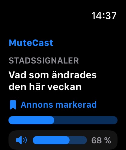 MuteCast watchos App Store screenshot 1