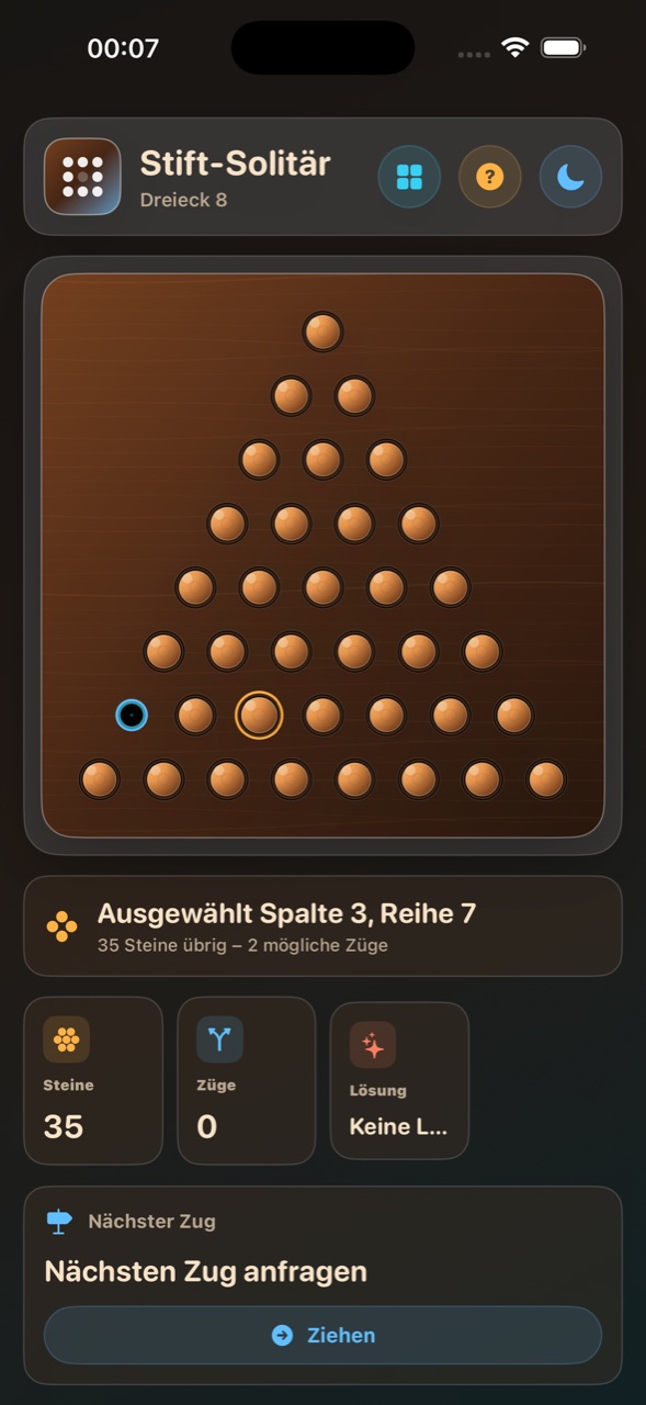 Wood Peg Solitaire ios App Store screenshot 3