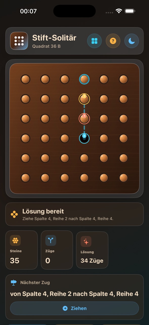 Wood Peg Solitaire ios App Store screenshot 9