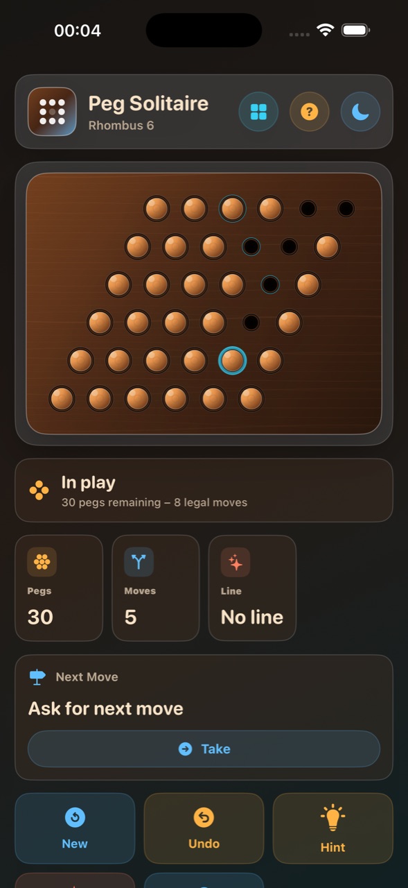 Wood Peg Solitaire ios App Store screenshot 5