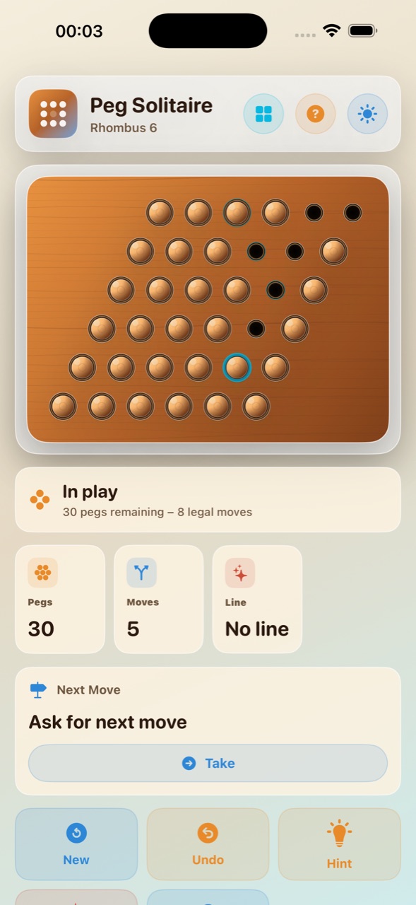 Wood Peg Solitaire ios App Store screenshot 6