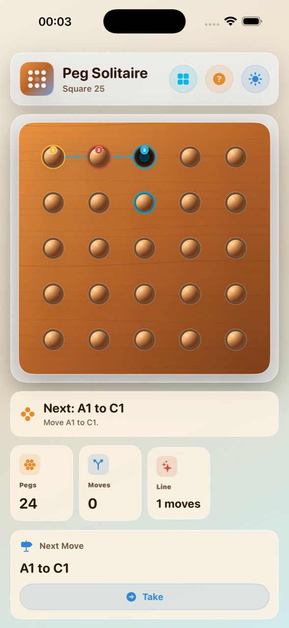 Wood Peg Solitaire ios App Store screenshot 8