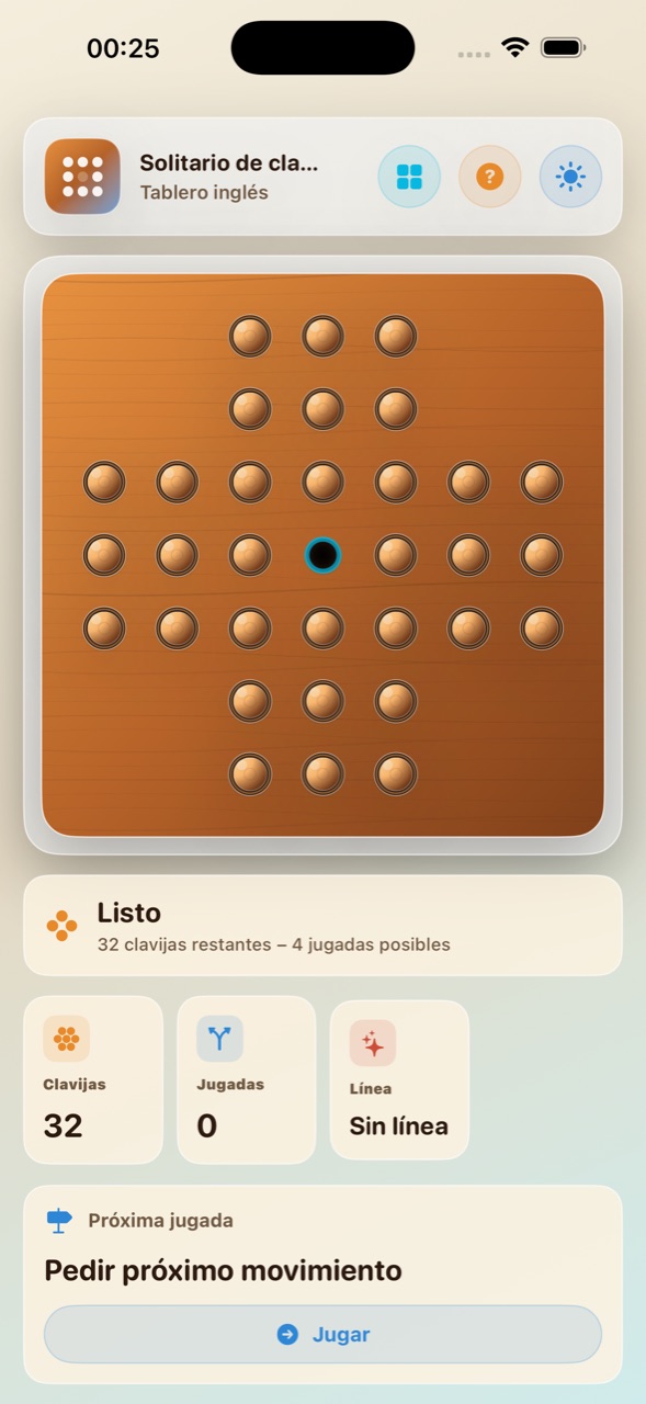 Wood Peg Solitaire ios App Store screenshot 2
