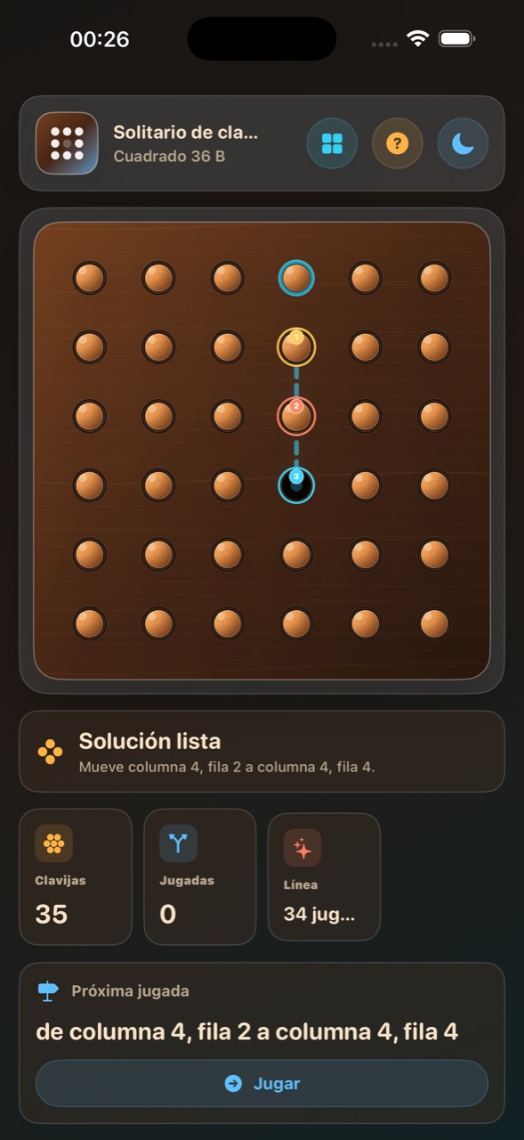 Wood Peg Solitaire ios App Store screenshot 9
