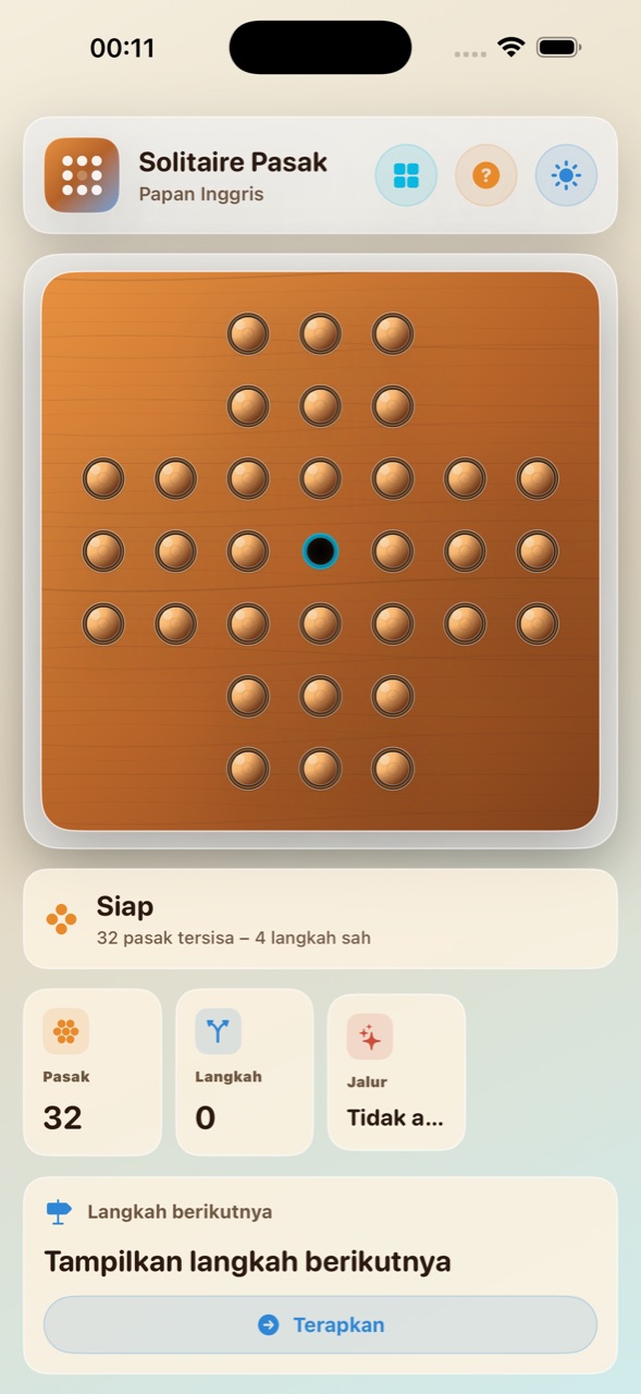 Wood Peg Solitaire ios App Store screenshot 2