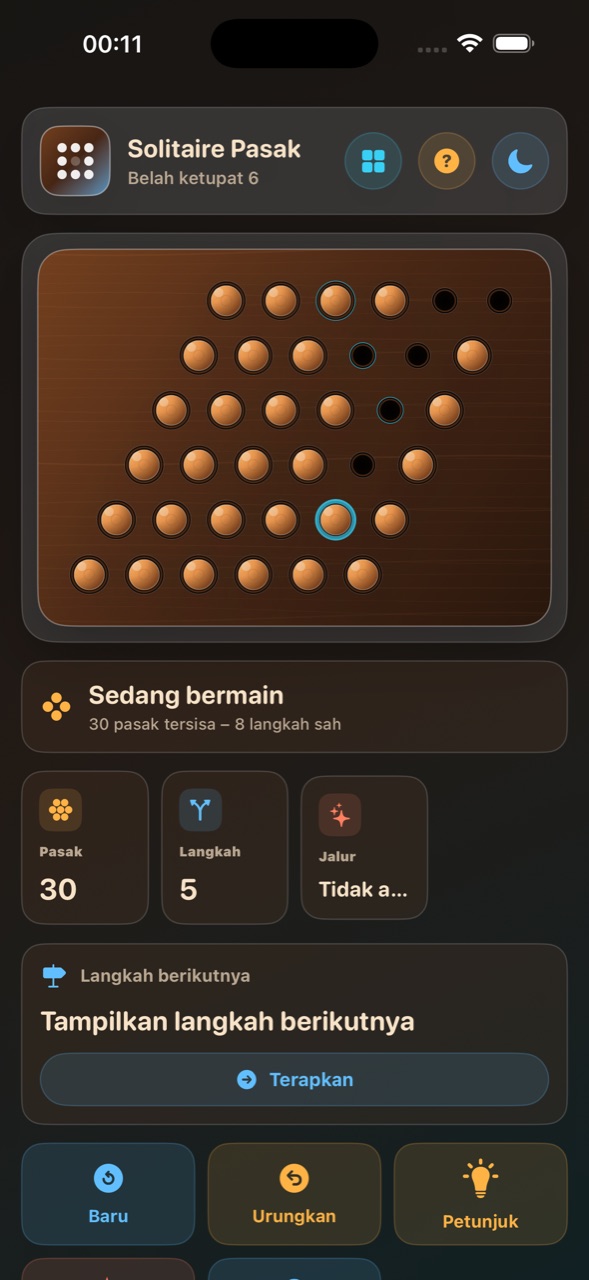 Wood Peg Solitaire ios App Store screenshot 5
