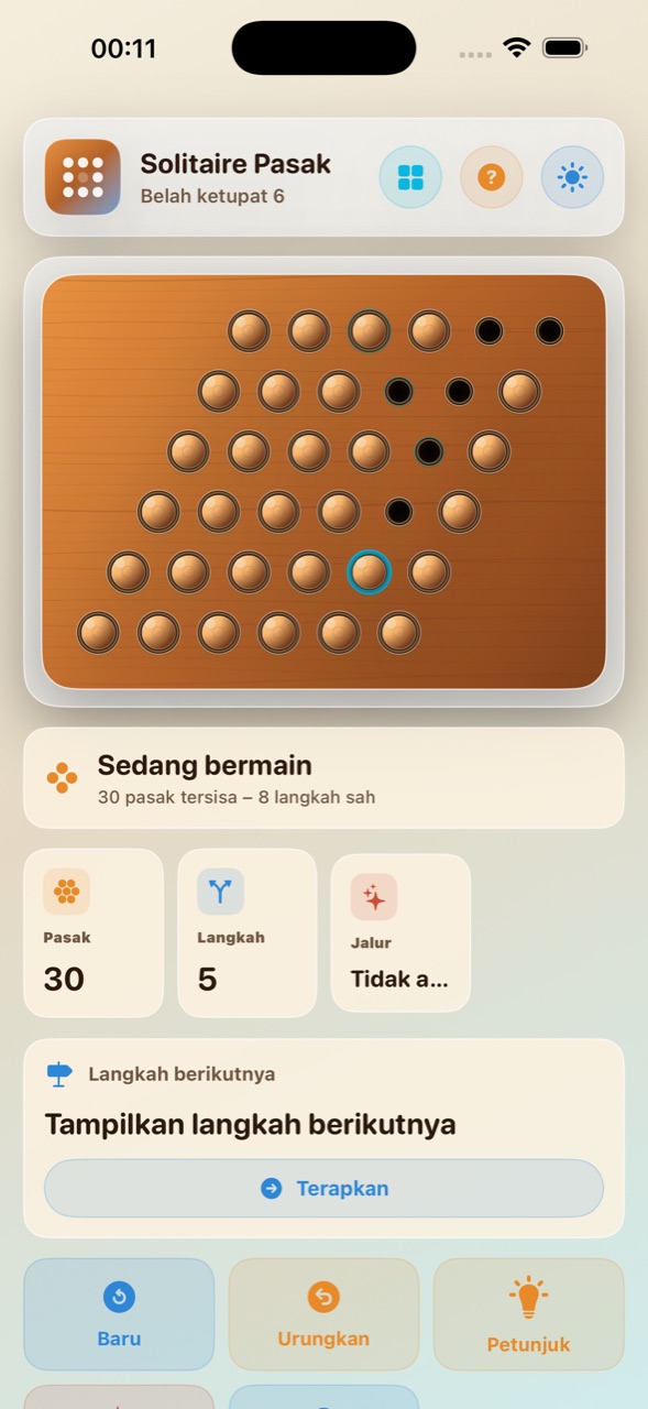 Wood Peg Solitaire ios App Store screenshot 6