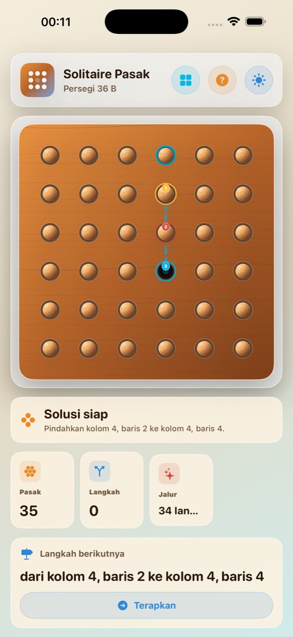 Wood Peg Solitaire ios App Store screenshot 10
