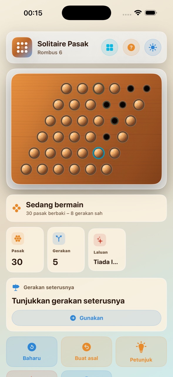 Wood Peg Solitaire ios App Store screenshot 6