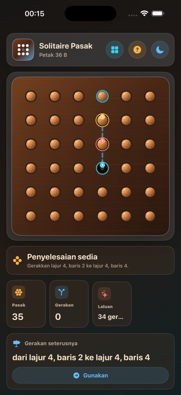 Wood Peg Solitaire ios App Store screenshot 9