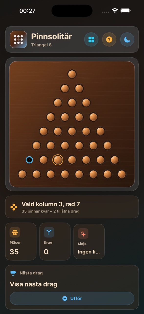 Wood Peg Solitaire ios App Store screenshot 3