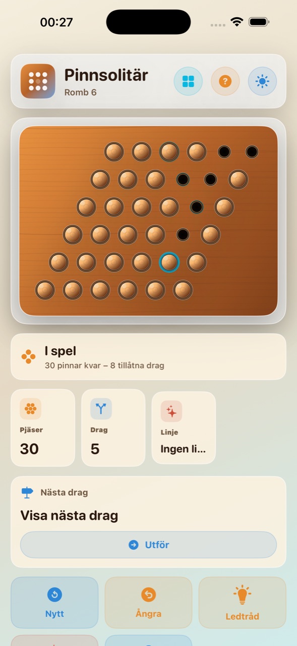 Wood Peg Solitaire ios App Store screenshot 6