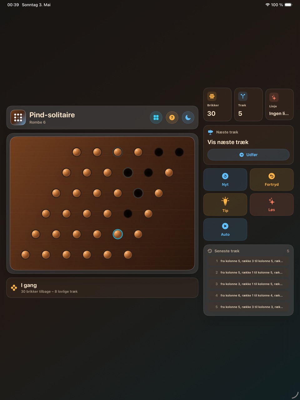 Wood Peg Solitaire ipados App Store screenshot 5