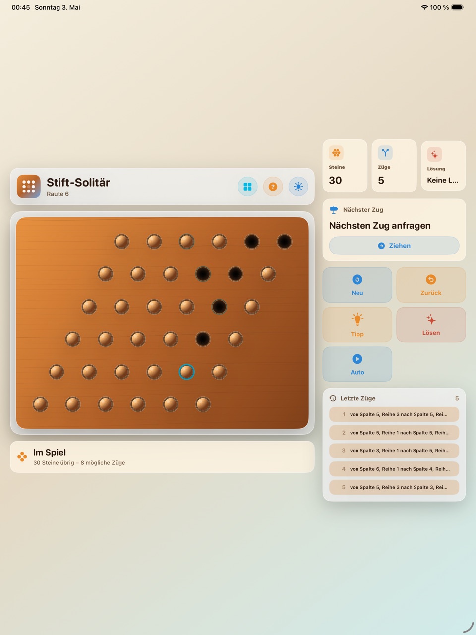 Wood Peg Solitaire ipados App Store screenshot 6
