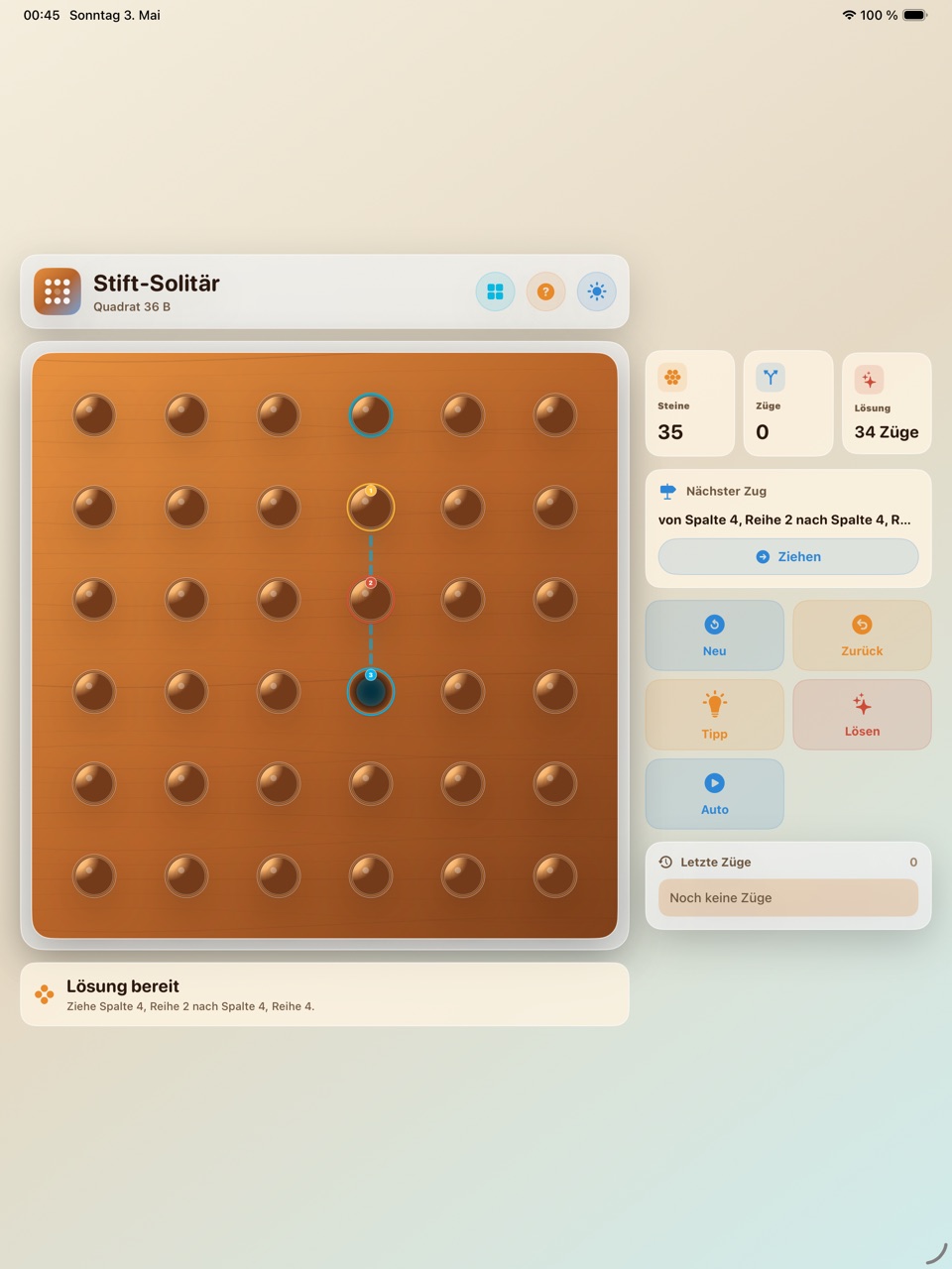 Wood Peg Solitaire ipados App Store screenshot 10