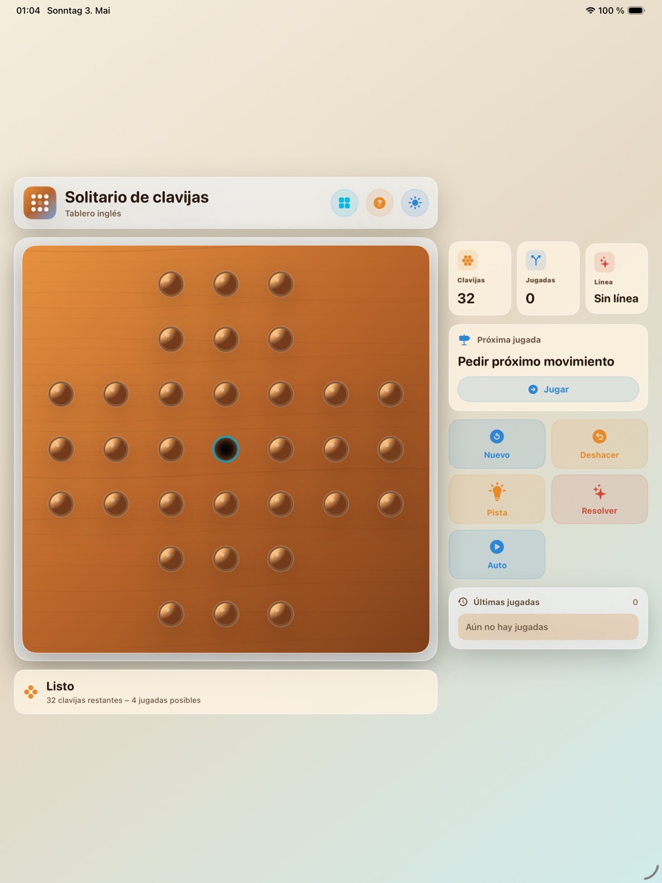 Wood Peg Solitaire ipados App Store screenshot 2