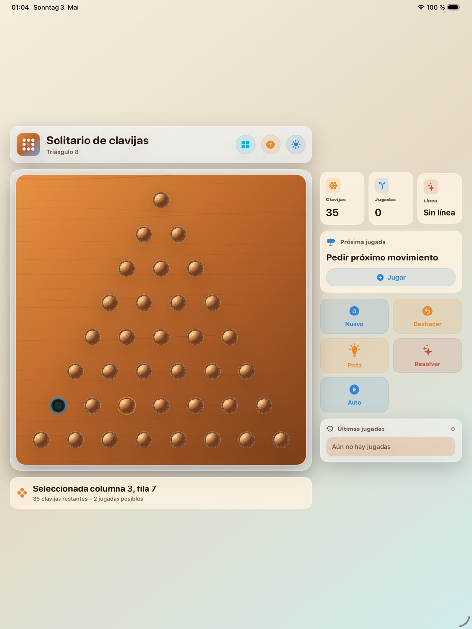 Wood Peg Solitaire ipados App Store screenshot 4