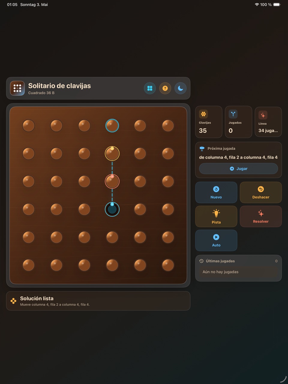 Wood Peg Solitaire ipados App Store screenshot 9