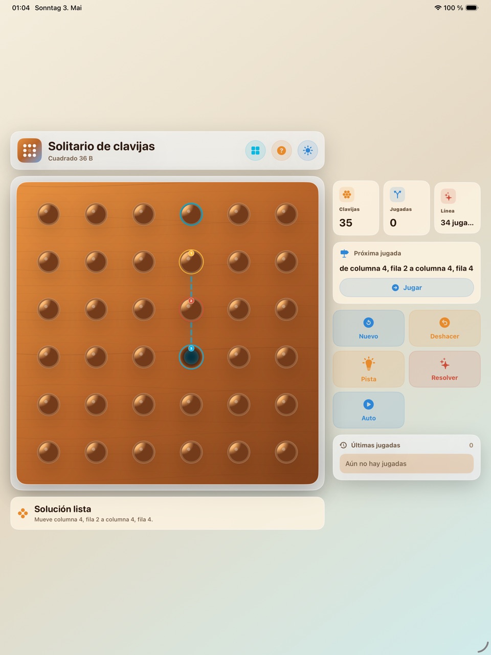 Wood Peg Solitaire ipados App Store screenshot 10