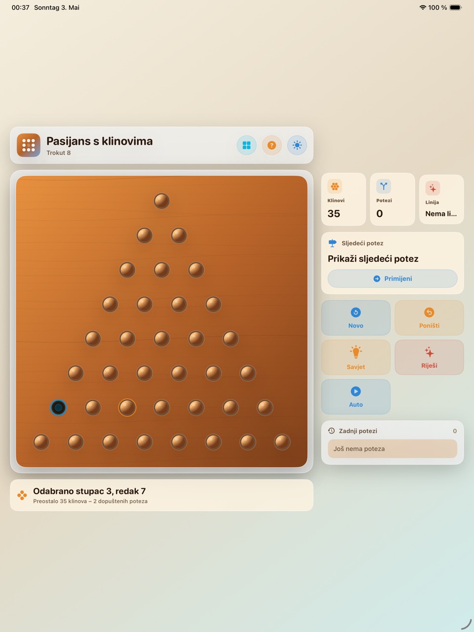 Wood Peg Solitaire ipados App Store screenshot 4