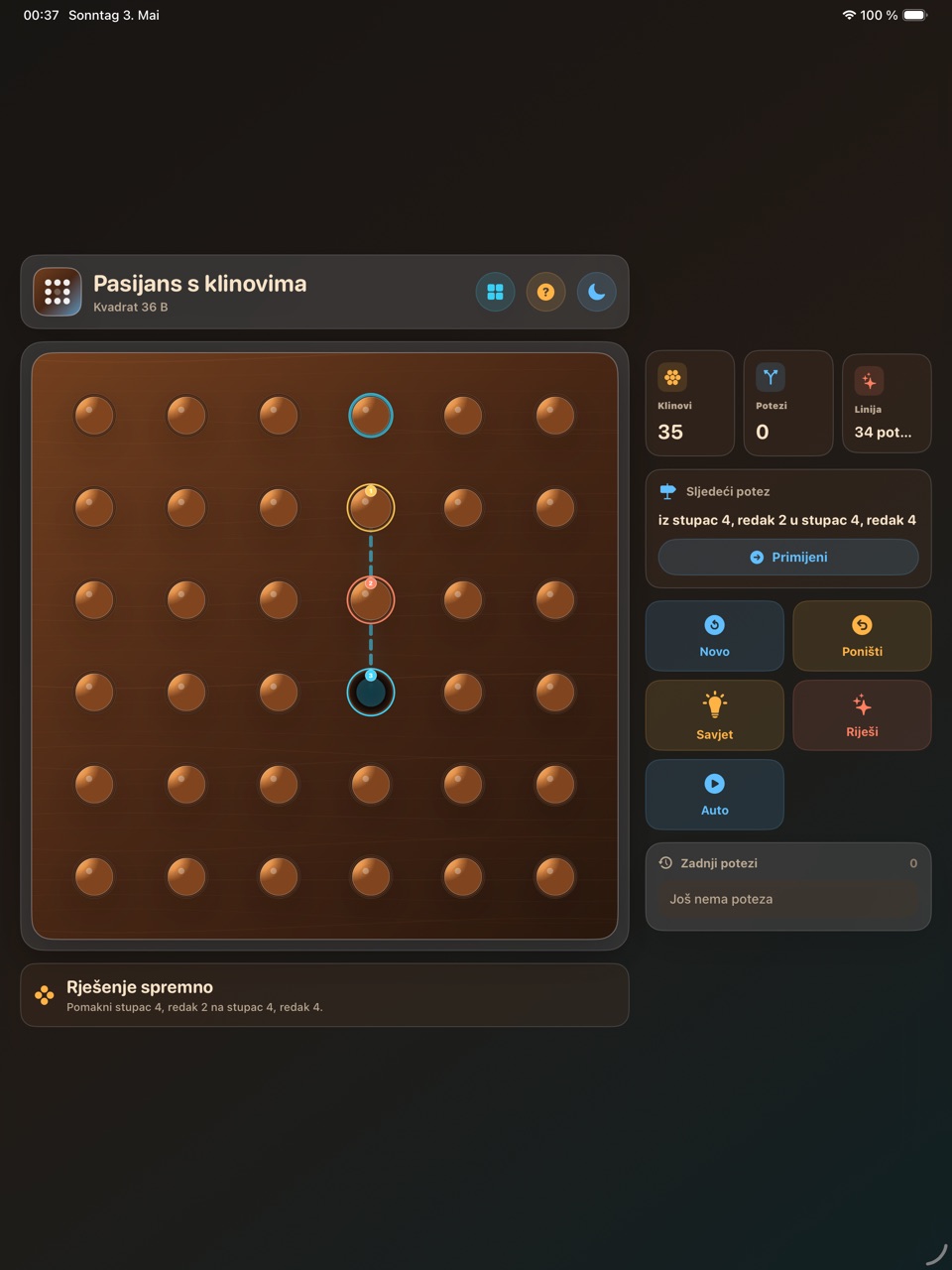 Wood Peg Solitaire ipados App Store screenshot 9