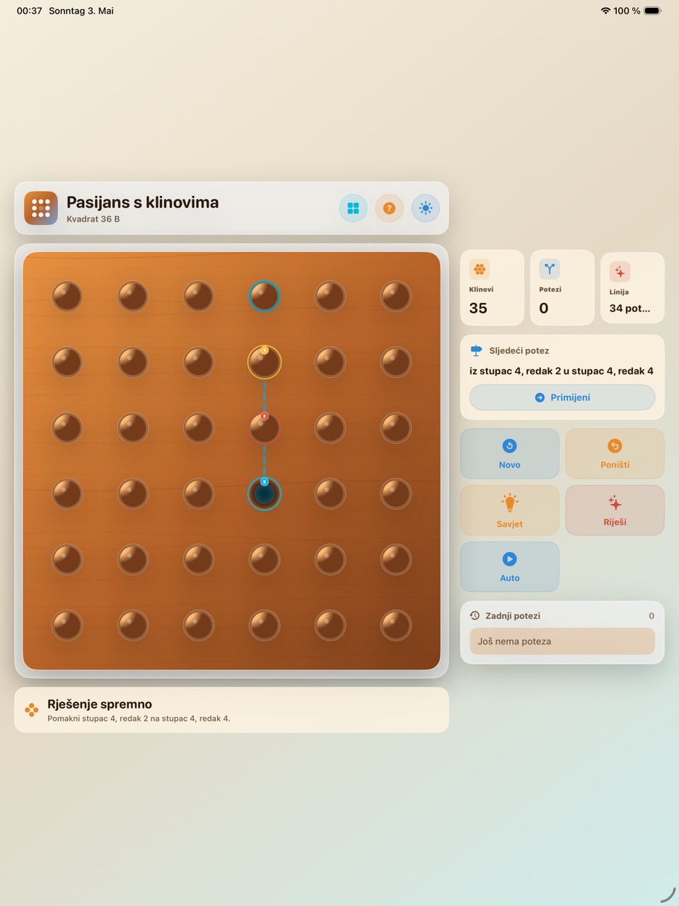 Wood Peg Solitaire ipados App Store screenshot 10