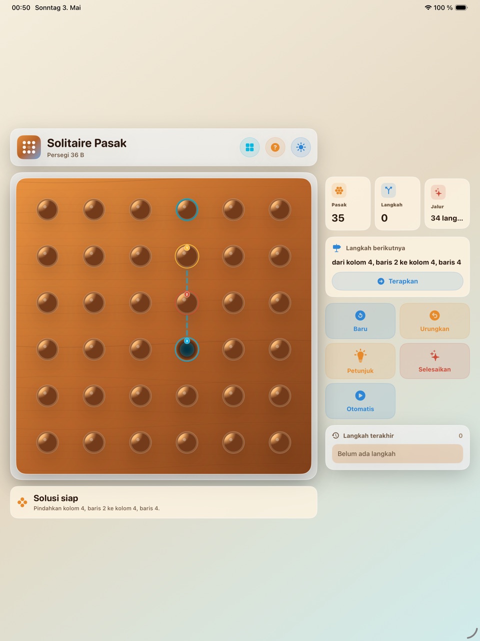 Wood Peg Solitaire ipados App Store screenshot 10