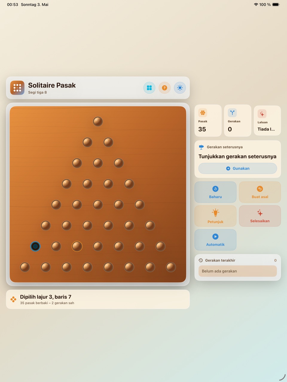 Wood Peg Solitaire ipados App Store screenshot 4