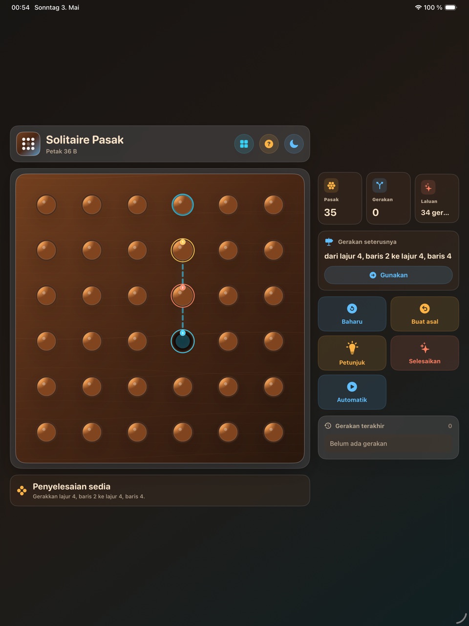Wood Peg Solitaire ipados App Store screenshot 9