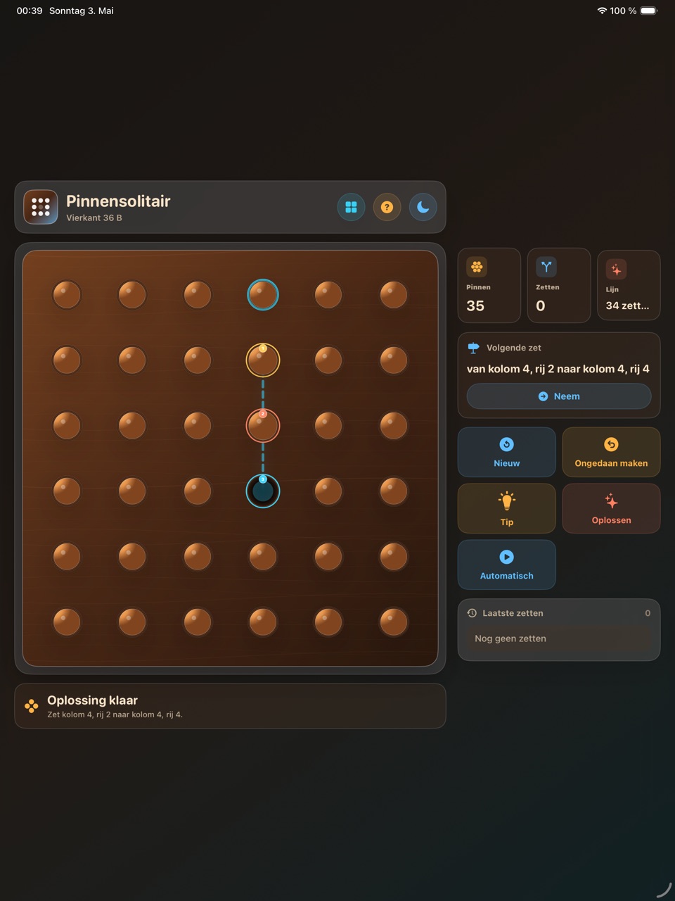 Wood Peg Solitaire ipados App Store screenshot 9