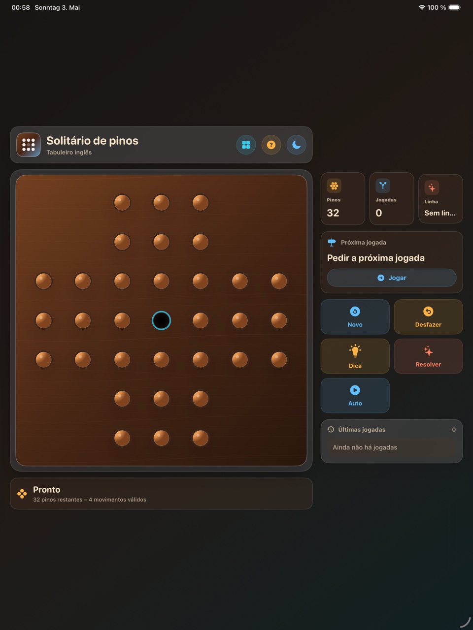 Wood Peg Solitaire ipados App Store screenshot 1