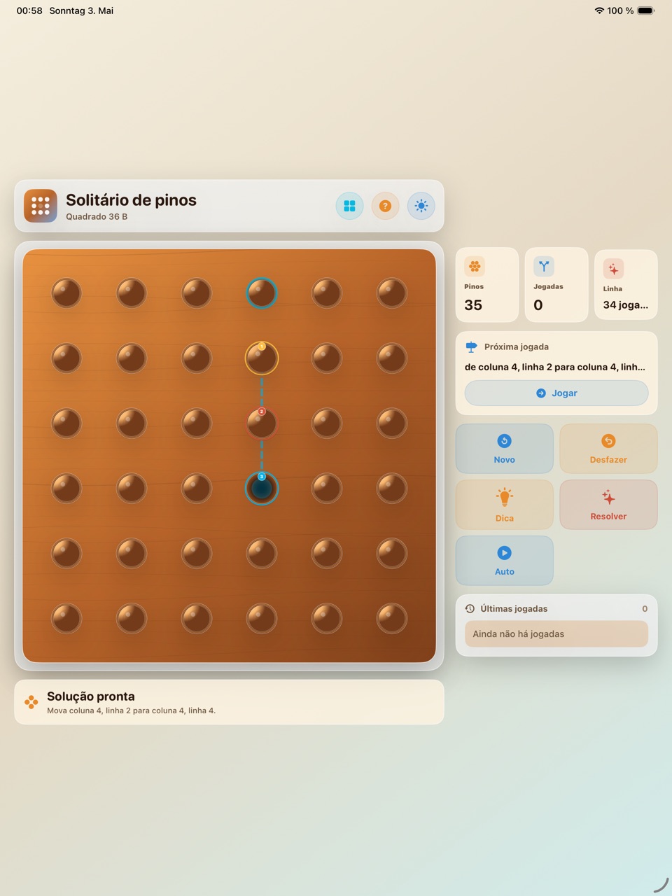 Wood Peg Solitaire ipados App Store screenshot 10