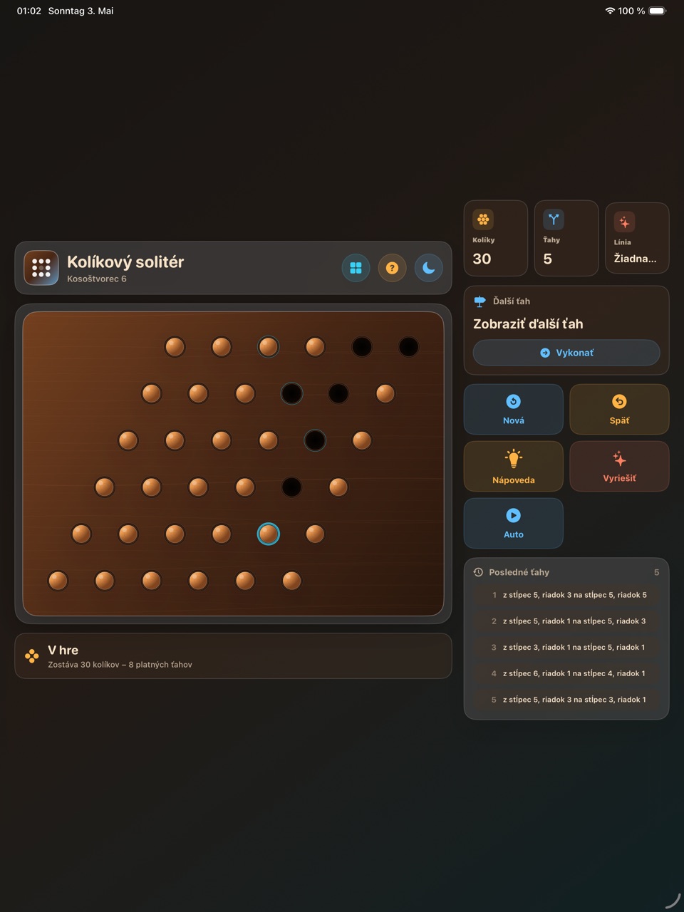 Wood Peg Solitaire ipados App Store screenshot 5
