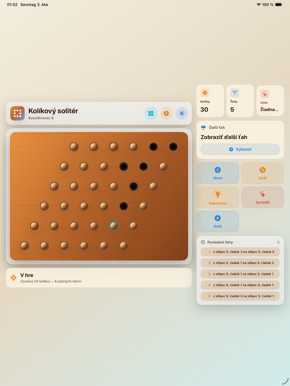 Wood Peg Solitaire ipados App Store screenshot 6