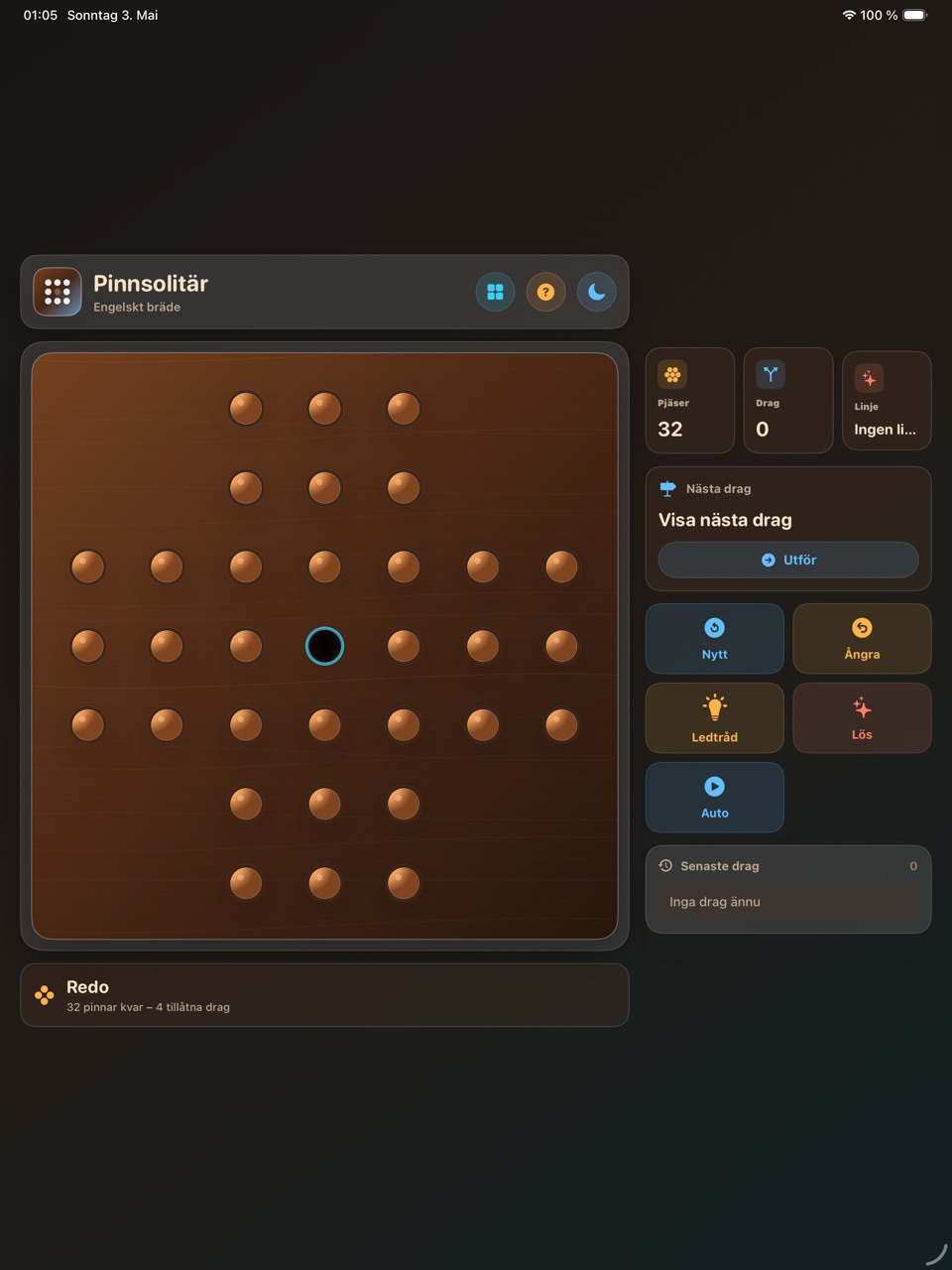 Wood Peg Solitaire ipados App Store screenshot 1