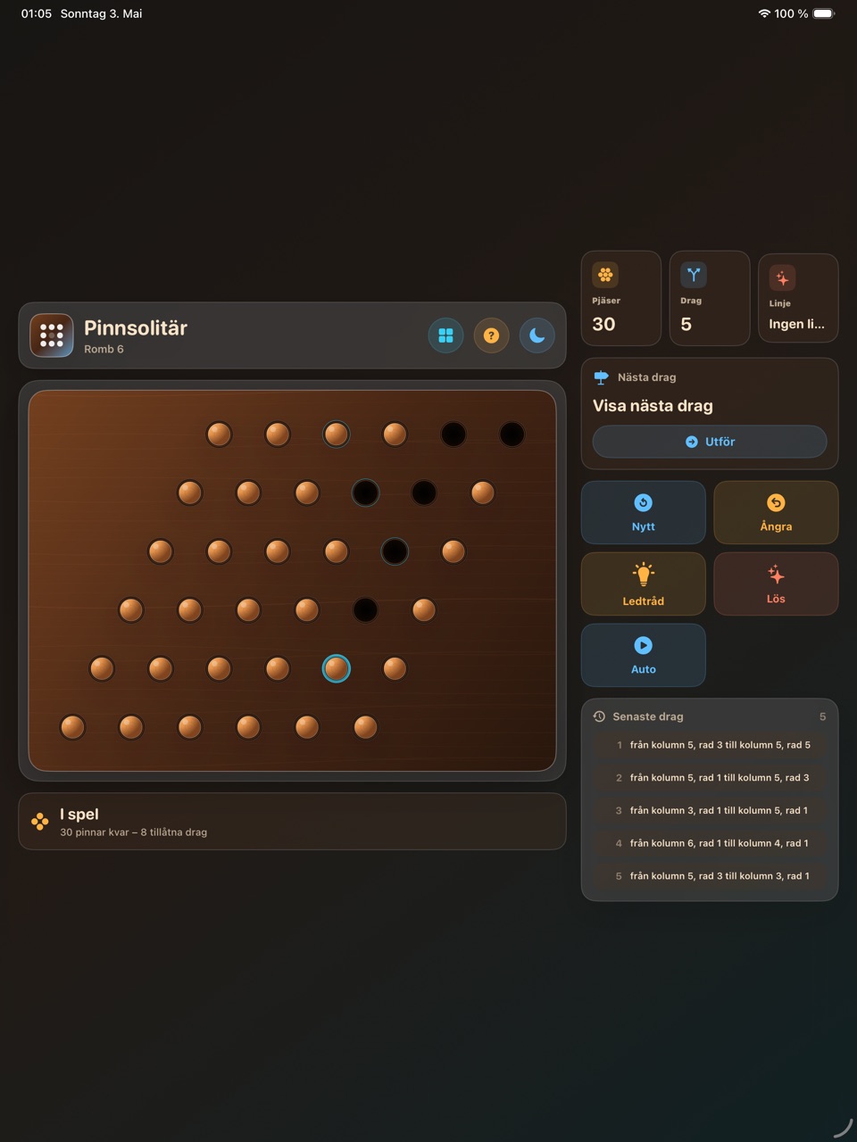 Wood Peg Solitaire ipados App Store screenshot 5