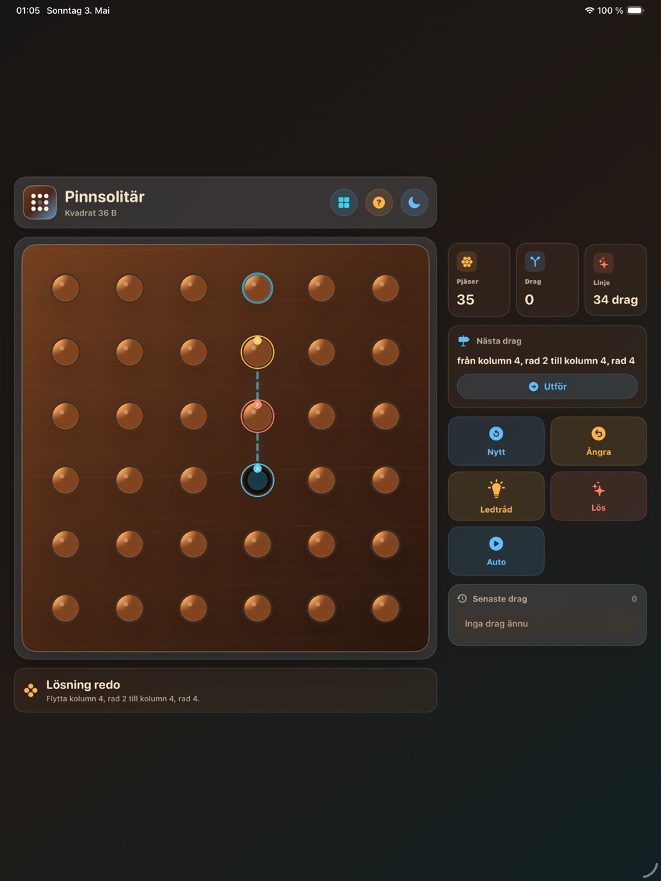 Wood Peg Solitaire ipados App Store screenshot 9