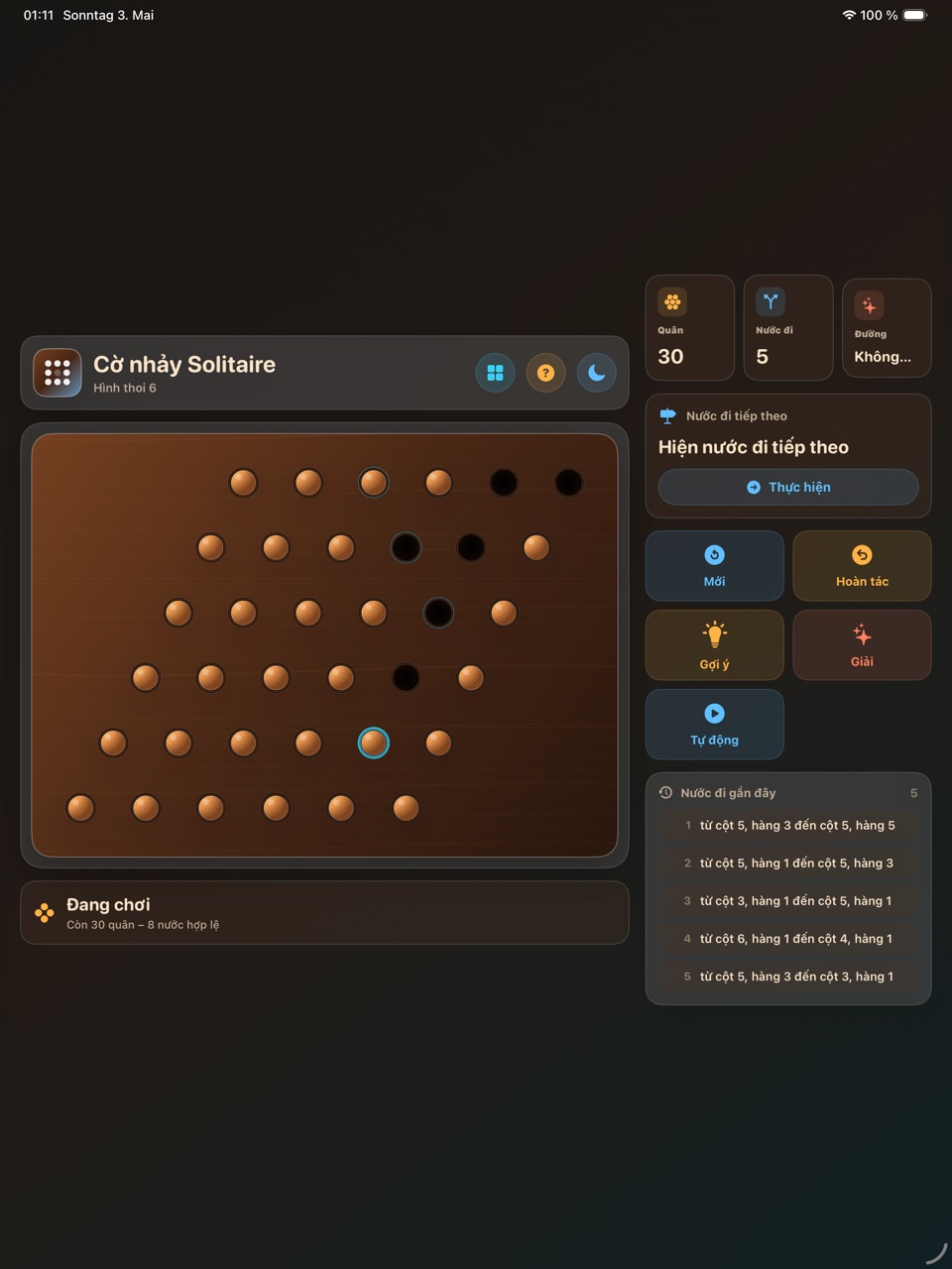 Wood Peg Solitaire ipados App Store screenshot 5
