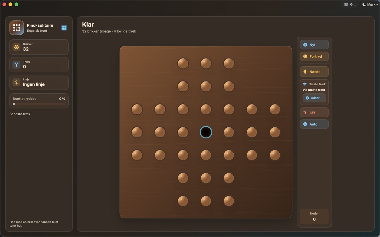 Wood Peg Solitaire macos App Store screenshot 1