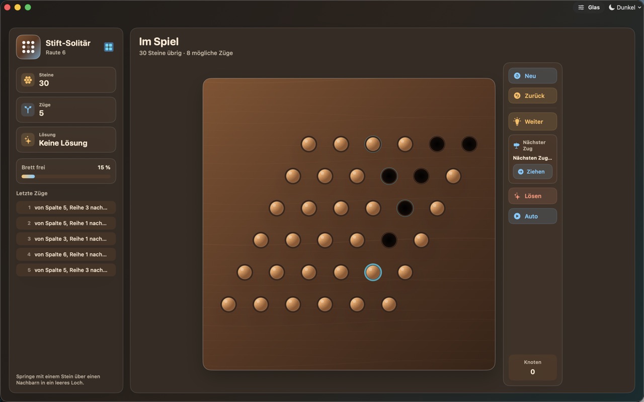 Wood Peg Solitaire macos App Store screenshot 5
