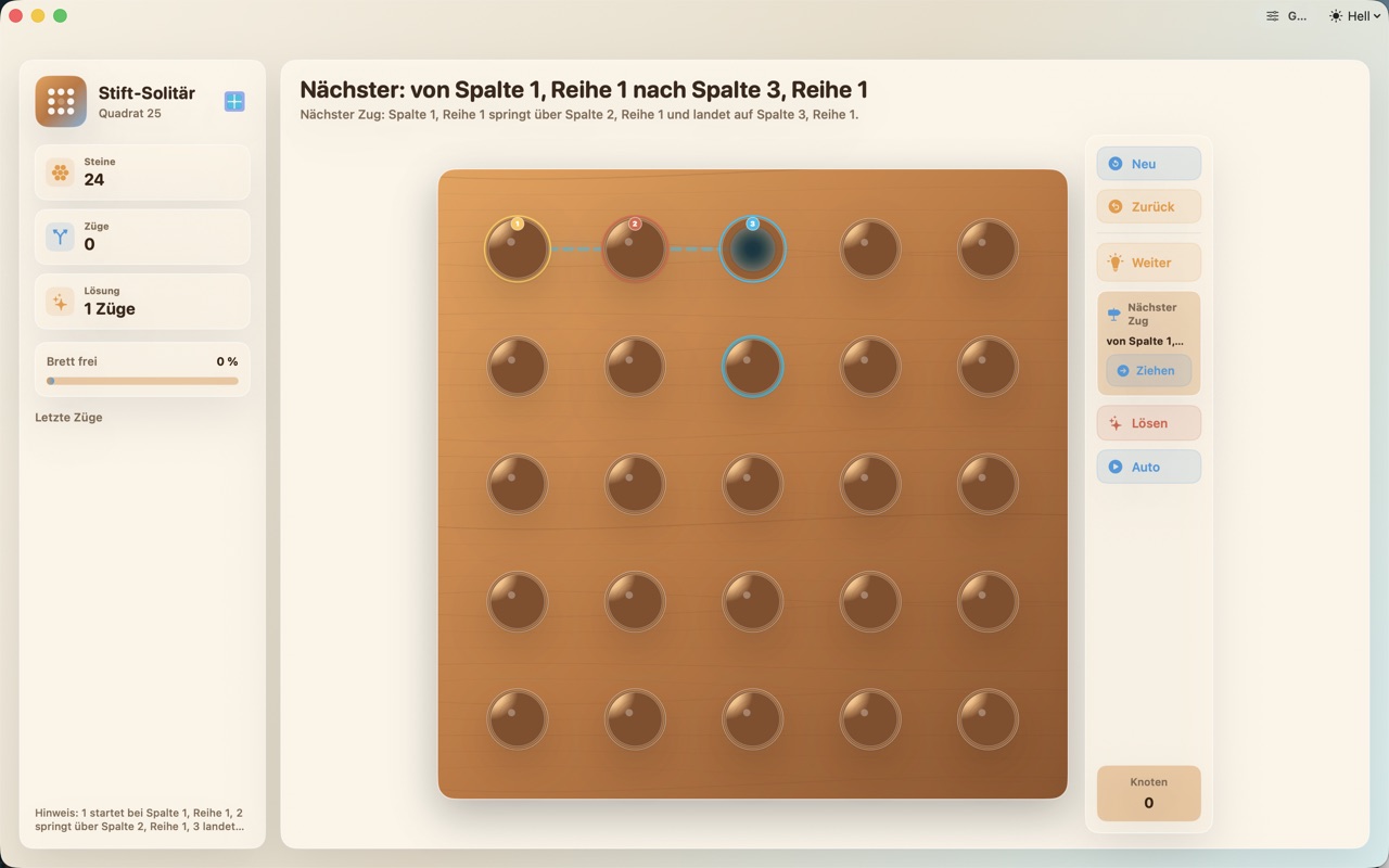 Wood Peg Solitaire macos App Store screenshot 8