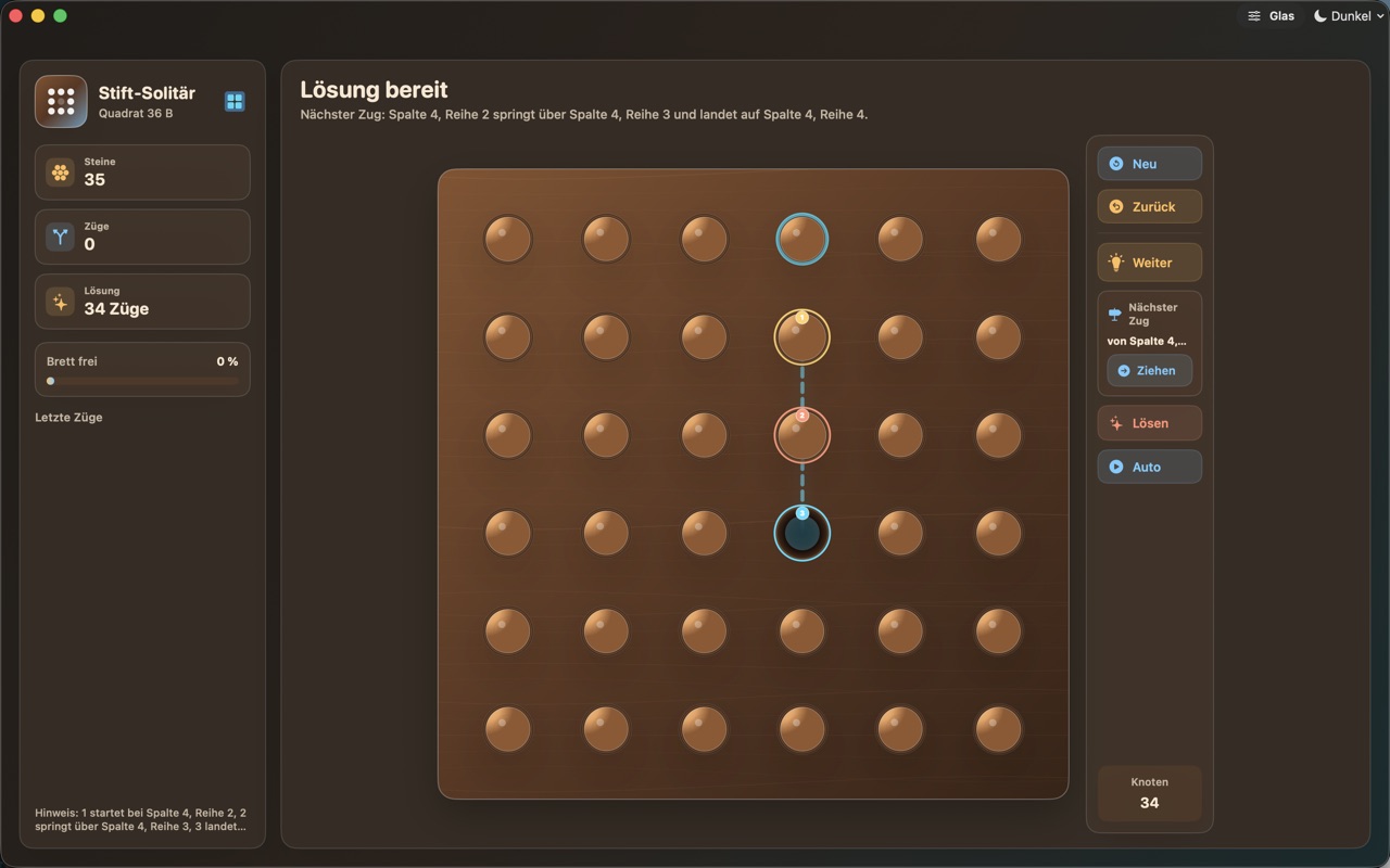 Wood Peg Solitaire macos App Store screenshot 9
