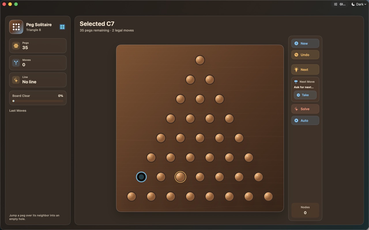 Wood Peg Solitaire macos App Store screenshot 3