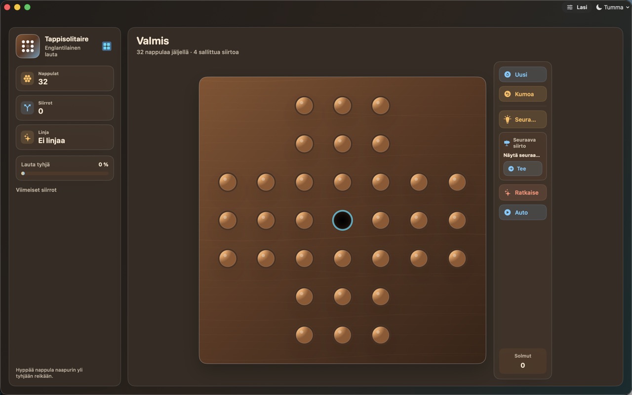 Wood Peg Solitaire macos App Store screenshot 1