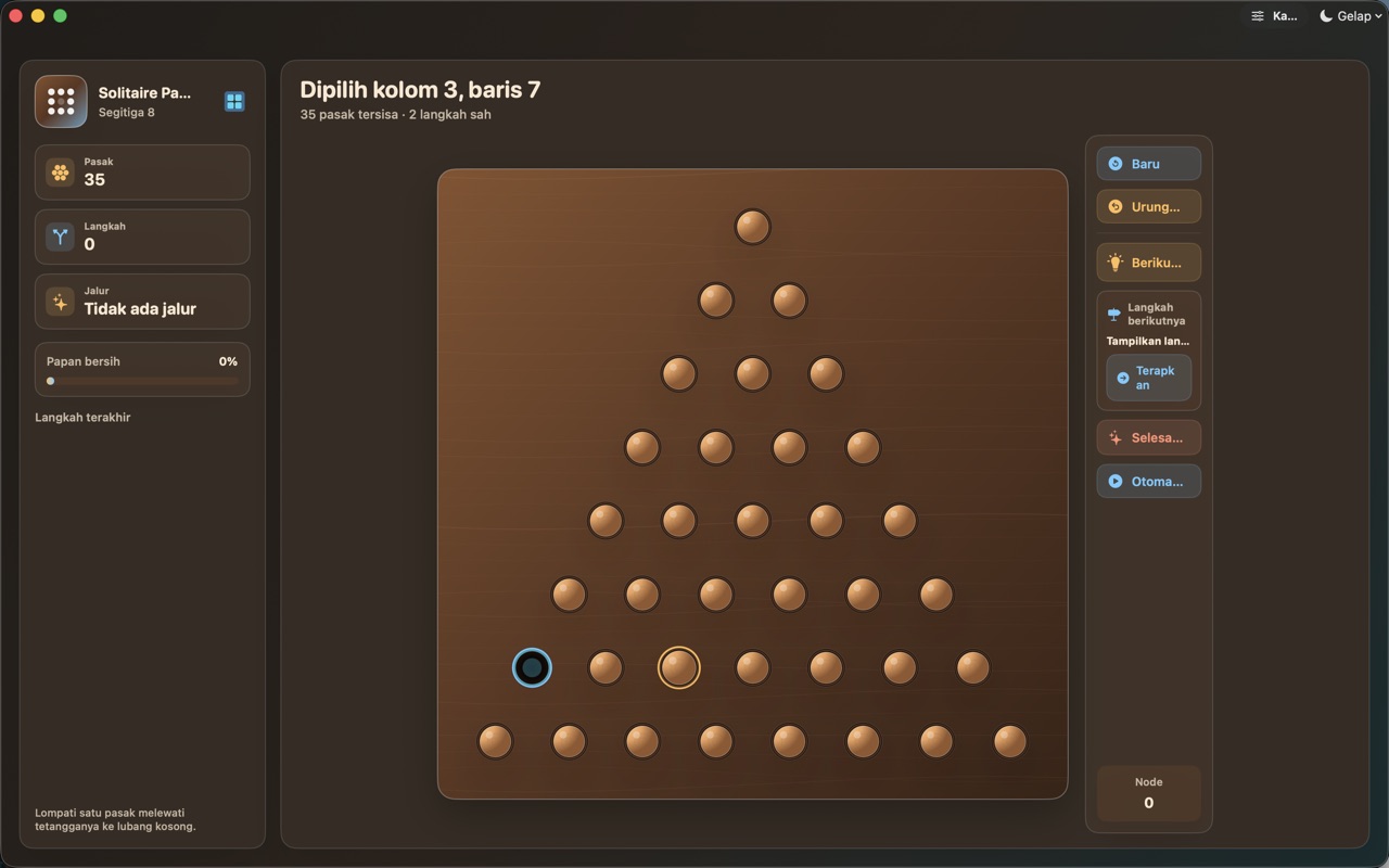 Wood Peg Solitaire macos App Store screenshot 3