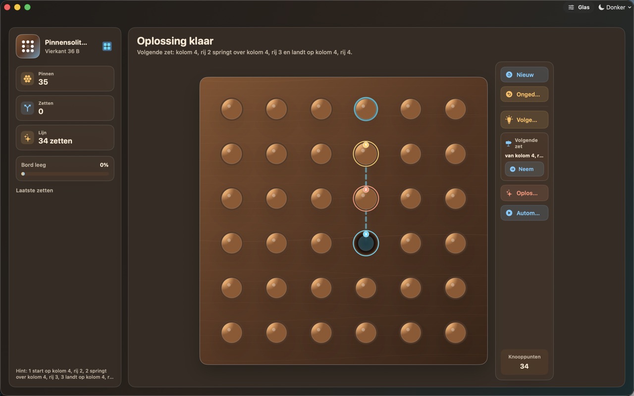 Wood Peg Solitaire macos App Store screenshot 9
